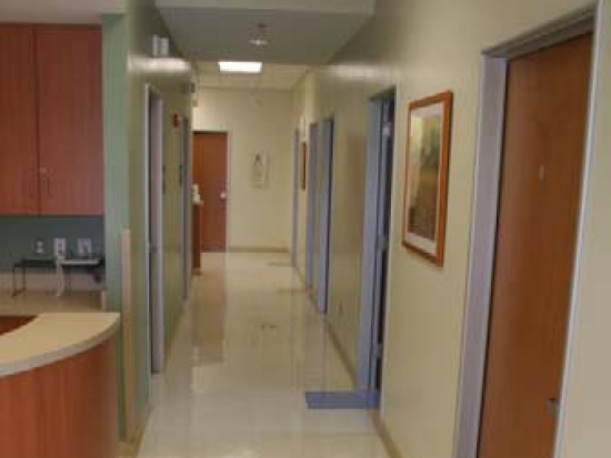 Exam room corridor