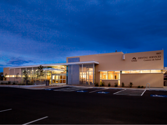 Main Entry with lobby which split dental clinic access to the left and surgery center access to the right. 